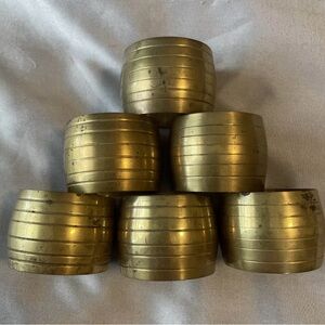 Brass Ring Napkin Holders 6 Made In India